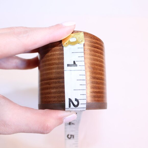 Michael Kors Abbott Tan Leather Cognac Criss Cross Slide Mule Sandal Heel Sz 6 - Picture 13 of 14